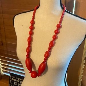 Gorgeous Red Statement necklace w/ earrings